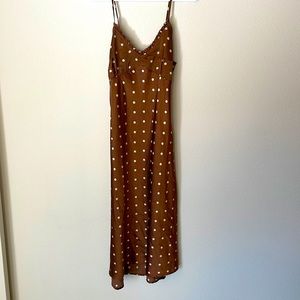Size Medium Brown Polka Dot Dress